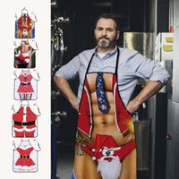 Wholesale Aprons Christmas Arrival Creative D Funny Apron Kitchen Man Women Couple Sexy Dinner Party Cooking Pinafore x55cm