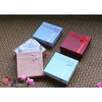 Wholesale Jewelry Bracelet boxes Hard Cardboard Necklace Box Paper Case Pendant Packing Gift Box Four Colors X9X2 cm