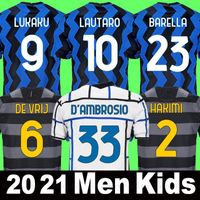 Wholesale 2020 soccer jersey LUKAKU VIDAL BARELLA LAUTARO ERIKSEN ALEXIS HAKIMI football shirt uniforms men kids kit third