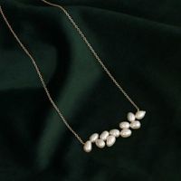 Wholesale Pearl Necklace Natural Color Fresh Rice Beads Tiktok Diy Hand Made Chain Pendant