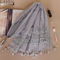 Wholesale Top selling hijabs scarfs cotton long custom make scarv ladi