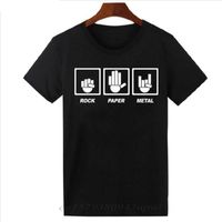 Wholesale Summer Rock Paper Metal T Shirt Heavy Band Hip Hop Tops Tee Shirts Harajuku Short Sleeve Cool T shirt For Men Women
