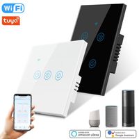 Wholesale Smart Home Control Wifi Wall Touch Switch No Neutral Wire Required EU US UK Wireless Remote Gang LED Light Tuya Life