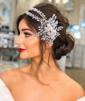 Wholesale CosNoble Pearl Crystal Headband Wedding Hair Vine Tiara Headband Bridal Headpiece Bride Hair Jewelry Wedding Hair Accessorie