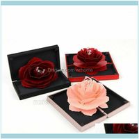 Wholesale Gift Event Festive Party Supplies Home Gardengift Wrap D Vintage Up Rose Ring Box Wedding Engagementjewelry Storage Holder Case Bump Fash