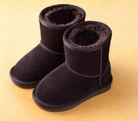 Wholesale Boots for kids shoes Boys and Girls Australia Style Kids Baby Snow Boots Waterproof Slip on Children Winter Cow Leather Boots red