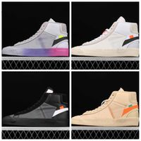 Wholesale Mens Mid Shoes Spooky Grim Reepers All Hallows Eve White Serena Williams Rainbow Women Casual Off Blazers Blz WITH SOCKS TAGS