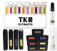 Wholesale TKO Ceramic Coil Cartridge Glass Atomizer Black White Vape Carts ml ml Empty Thread Thick Oil with Packaging Vaporizer