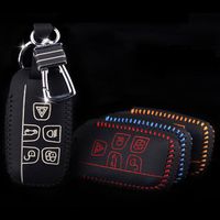 Wholesale Keychains Brand High Quality Genuine Leather Remote Control Car Key Case Wallet Bag Cover For Land Rover