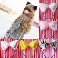 Wholesale Cat Headband Cute Fox Long Fur Ears Anime Cosplay for Halloween Party Decoration Costume