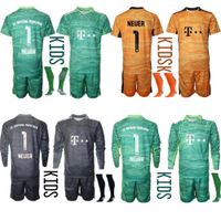 Wholesale 2021 Long Kids Youth NEUER Goalkeeper Jersey Kid Kit Soccer Sets Manuel Neuer Ulreich Boys Goalie Football Children Uniform