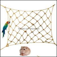 Wholesale Other Pet Home Gardenother Bird Supplies Swing Rope Parrot Perch Climbing Net Chew Cage Toys Hang Hammock With Hooks For Canary Training L