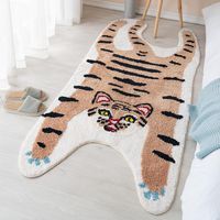 Wholesale Carpets Tiger Carpet For Living Room Cute Cartoon Bedroom Rugs Anti Slip Bedside Kids Floor Mat Water Absorbent Bath Home Decor