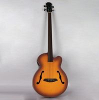 Wholesale professional fretless electric acoustic bass guitar with turner EQ