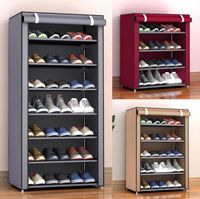 Wholesale Storage Boxes Dustproof Assemble Shoes Rack DIY Home Furniture Non woven Shoe Shelf Hallway Cabinet Organizer Holder