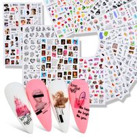 Wholesale 2021 NEW Nail Sticker Women Face Sketch Abstract Image Sexy Girl Nail Art Self adhesive Decal Tattoos Sliders Manicure DIY Tools