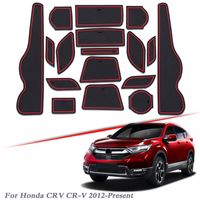 Wholesale With Car Brand Logo Car Styling For Honda CRV CR V Latex Gate slot pad Interior Door Groove Mat Non slip dust Mat Accessory