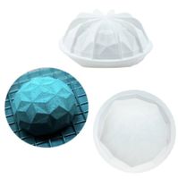 Wholesale New Dining Diamond Dome mould Round Silicone Cake Mold Silicone Oven Safe Chocolate Mousse Dessert Baking Pan