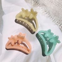 Wholesale 2021 New Sweet Girl Simple Small Fresh Colorful Flower Acrylic Big Hair Claws Korean Fashion Women s Catch Clip Hair Accessories B3