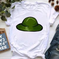 Wholesale Summer Fashion Hat Graphic Mens Tops And Women Green Christmas Jazz Funny Girl T Shirt Woman