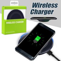 Wholesale For iPhone X Qi Wireless Charger Pad Wireless Charging Cord For Samsung Note iPhone Plus Galaxy Note with USB Cable in Retail Box