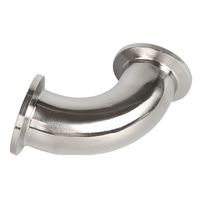 Wholesale KF50 NW50 Degree Elbow Flanges Adapter Vacuum Bend Pipe Flange Fitting Tube Curved Sanitary Stainless Steel Elbow Prices