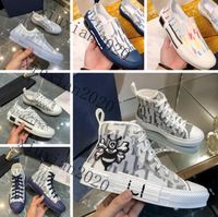 Wholesale 2021 designer casual shoes canvas sho es high top low top men s spor ts sh oes technical leather ladies leisure bee top quality luxury sports s hoes plus box