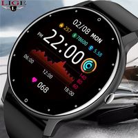 Wholesale LIGE BW0223 New Smart Watch Men Full Touch Screen Sport Fitness Watch IP67 Waterproof Bluetooth For Android ios smartwatch Men box