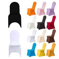 Wholesale 10PCS Chair Cover Cloth Wedding White Covers Reataurant Banquet el Dining Party Lycra Polyester Spandex Outdoor