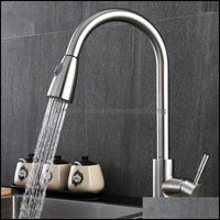Wholesale Kitchen Faucets Faucets Showers As Home Garden Sier Single Handle Pl Out Tap Hole Swivel Degree Water Mixer Tap1 Drop Delivery T