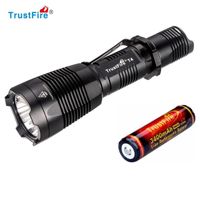 Wholesale Flashlights Torches TrustFire T4 LED CREE XPL HI V3 lm Tactical Powerful Light By Battery For Camping Hunting