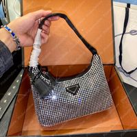 Wholesale Diamonds Shoulder Bags Handbags Luxurys Designers Bags Crossbody Bag Backpack Totes Half Moon Hobo Designers Purses Satin Hobo L