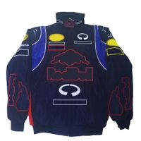 Wholesale F1 Formula One Racing Suit Men s Motorcycle Winter Cotton Jacket Full Embroidered Logo Loose Windproof Jacket for Men and Women