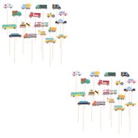 Wholesale Other Festive Party Supplies Vehicle Theme Cupcake Toppers Cartoon Car Decoration