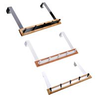 Wholesale Hooks Rails Over The Door Hook Rack Hanger With Hooks Bamboo Stainless Steel Coat For Clothes Towel Hat
