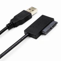 sata dvd adapter 2022 - Computer Cables & Connectors Usb 2.0 To Sata Adapter Converter Cable Suitable For Laptop Dvd cd Rom Ultra-Thin Drive PUO88