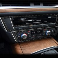 Wholesale Carbon Fiber Car Accessories Interior Air Conditioning CD Panel Carbon Fiber Black Cover Trim Stickers For Audi A6 C7 S6 A7 S7
