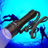 Wholesale TOPCOM Professional UV LED Diving Hard Light W XPE LED Ultraviolet Light Underwater IP68 Scuba Diving Torch