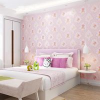 Wholesale Wallpapers Lovely d Bear Wallpaper Baby Girls Boys Rooms Pink Blue Yellow Butterfly Wall Paper Kids Bedroom Decor Sticky EZ030