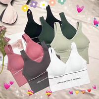 Wholesale Camisoles For Women Bikini Lady Pad Bra Top With Built In Bras Large Bust High Quality Cotton Designer Sports Yoga Jogging Summer