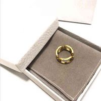 Wholesale Designer Ring Women Fashion Men Rings Letters Buckled Unisex Jewelry Circlet Accessories Gift styles H1115