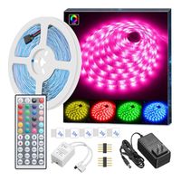 Wholesale Strips V LED Strip Lights RGB Lamps IP65 Waterproof RF Remote Controller Apply For Party Home Aluminum Auto Decoration DC M