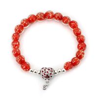 Wholesale Beaded Strands Women s Bracelet Red Beads Luminous Black Glow In The Dark Elastic Charm Ma am Jewelry Gifts Girls Dropshippin