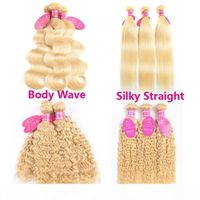 Wholesale Blonde Bundles Brazilian Virgin Silky Straight Body Deep Natural Wave Human Hair Weave Water Wave Platinum Blonde Extensions Deals