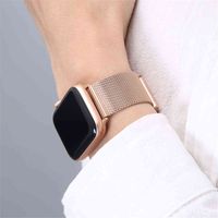 Wholesale For Apple Watch Band SE mm mm iWatch Stainless Steel Bracelet for Applewatch mm mm iWatch Milanese Wrist Strap Y1126