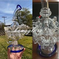 Wholesale Hookahs Feb Egg Bong Klein Recycler Oil Rigs Glass Water Pipes Smoke Pipe With Matrix Perc inchs