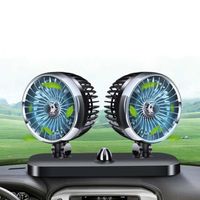 Wholesale Electric Fans V Universal Car Fan Dual Head Degree Rotatable Auto Air Cooling Dashboard Mount Domestic Delivery