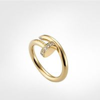 Wholesale Designer Nail Rings Diamonds love screw ring classic luxury jewelry men women Titanium steel Alloy Gold Plated Craft Gold Silver Rose Never fade Not allergic
