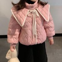 Wholesale Down Coat Girls Autumn And Winter Light Cotton Jacket For Years Children s Little Baby Thickened Doll Collar Lovely