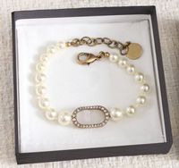 Wholesale Fashion pearl bracelets bangles Women Party Wedding Lovers gift engagement jewyelry for Bride With BOX HB0604